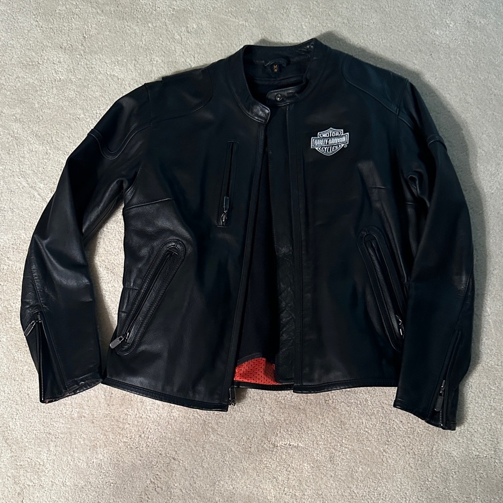 Harley-Davidson Women’s Black Leather Bomber Jacket